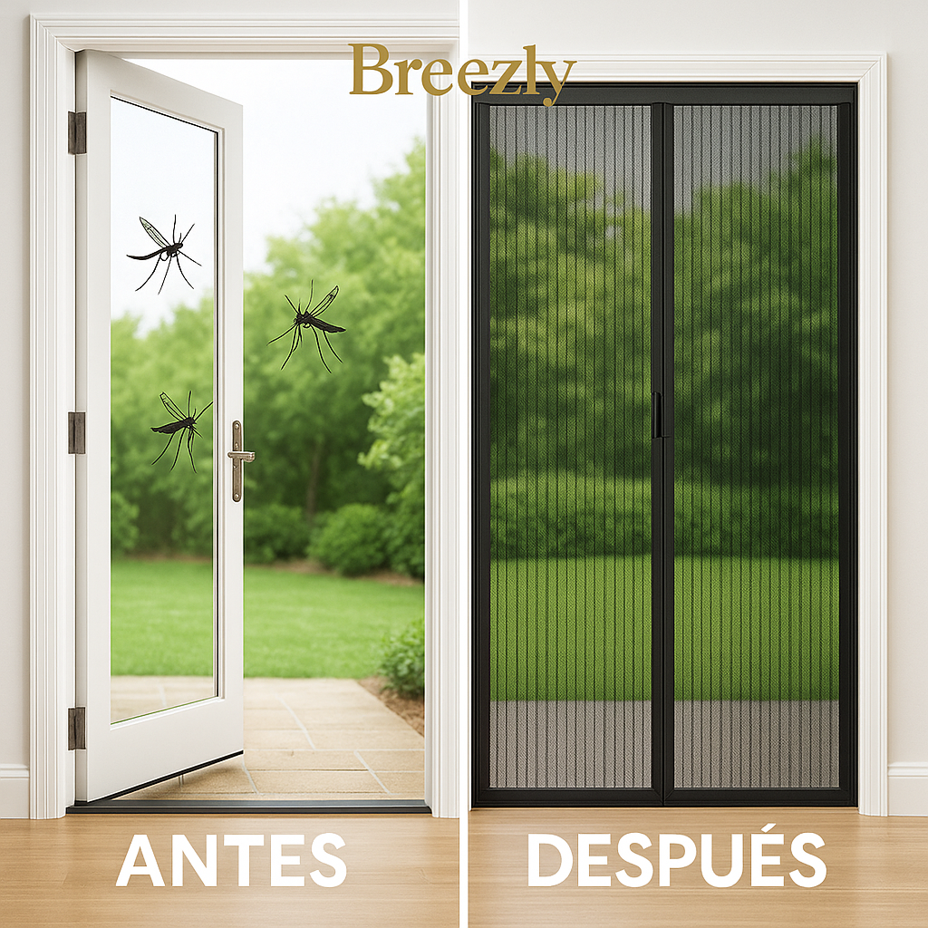 Breezly - Cortina Magnética Antimosquitos para Puerta (1m x 2.1m)