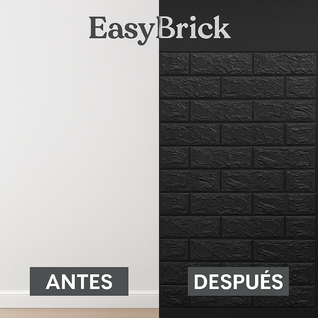 EasyBrick - Paneles 3D Autoadhesivos Efecto Ladrillo (20 pzs)