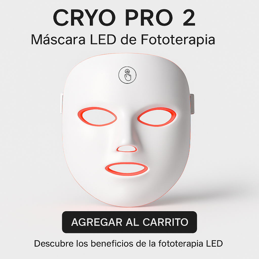 Cryo Pro 2: Máscara LED de Fototerapia Facial Profesional