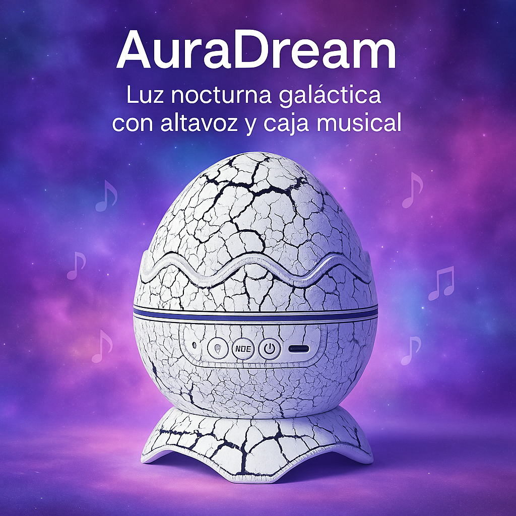 AuraDream – Proyector Galáctico 3 en 1 con Altavoz y Caja Musical