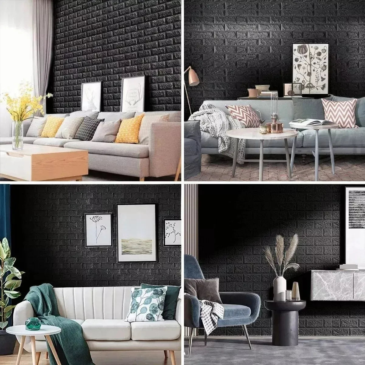 EasyBrick - Paneles 3D Autoadhesivos Efecto Ladrillo (20 pzs)