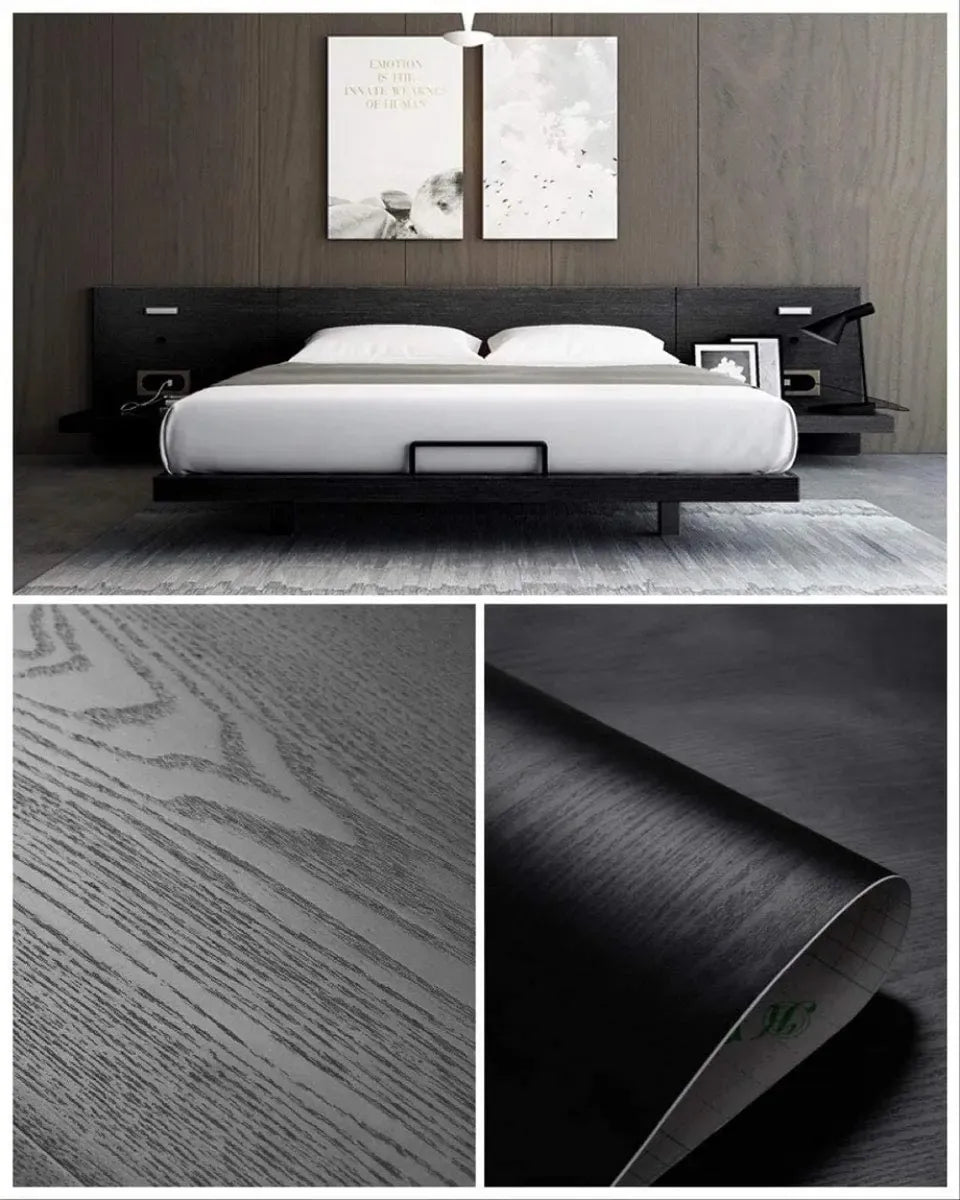 Woodyfi Papel Tapiz Autoadhesivo Madera – 10 m x 45 cm