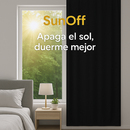SunOff - Cortina Black Out Portátil 1.5 m × 2.4 m