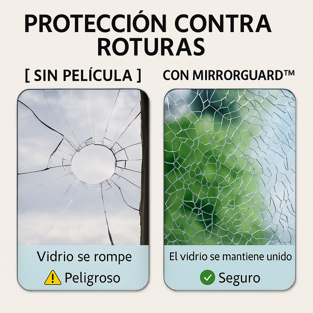 MirrorGuard – Película Espejo 50cm x 10m