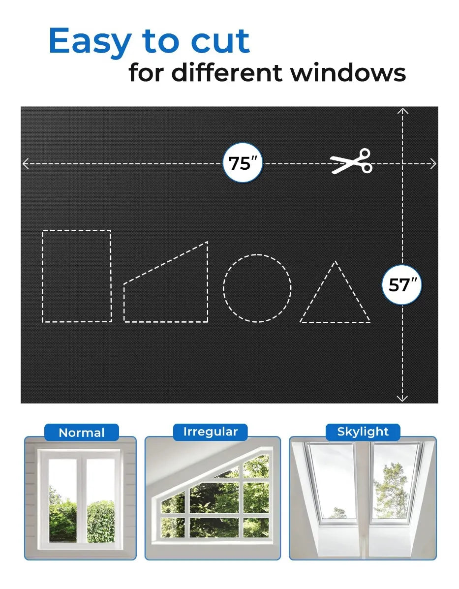SunOff - Cortina Black Out Portátil 1.5 m × 2.4 m
