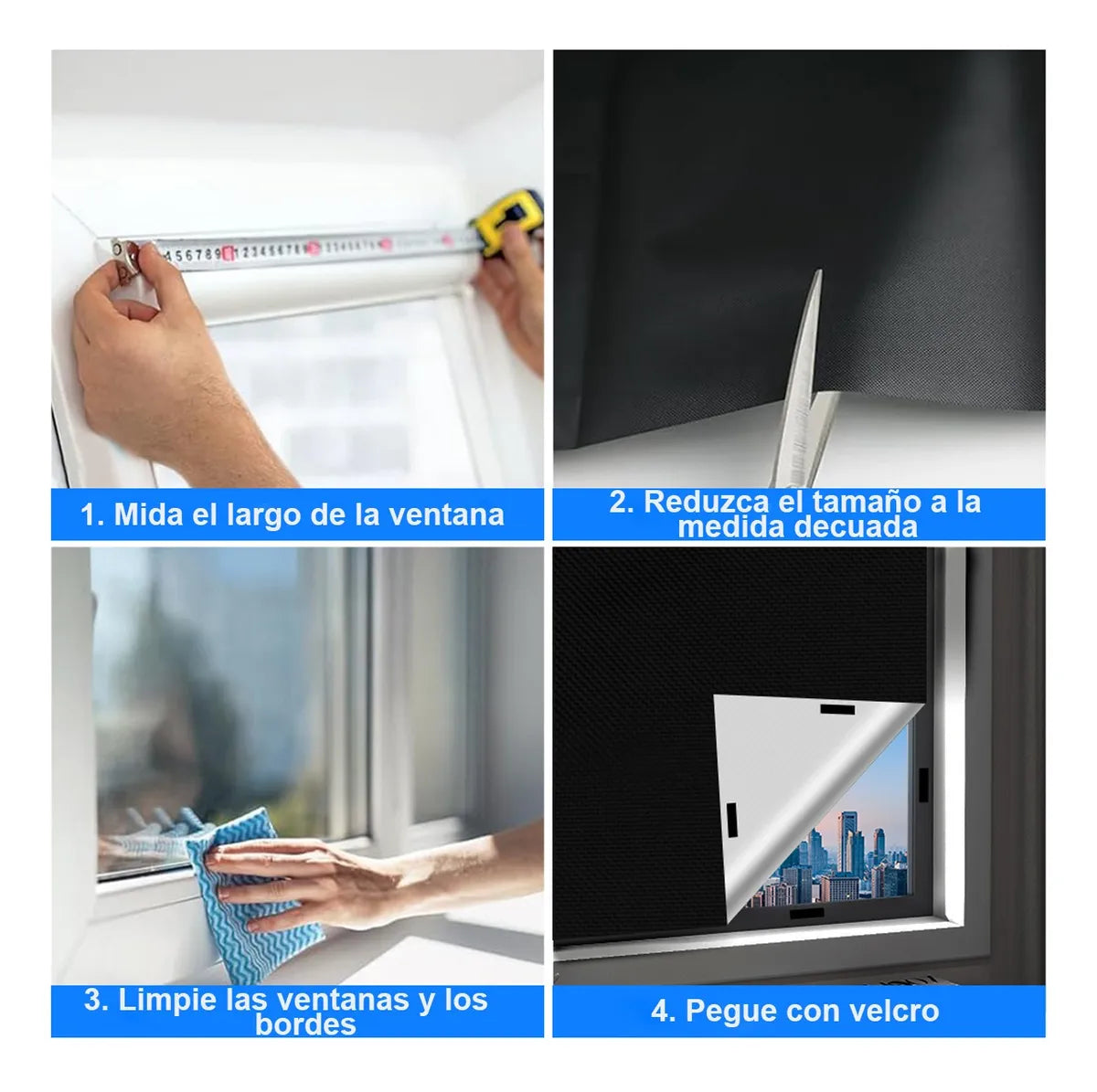 SunOff - Cortina Black Out Portátil 1.5 m × 2.4 m