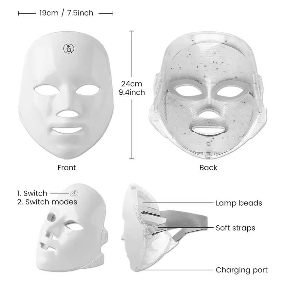 Cryo Pro 2: Máscara LED de Fototerapia Facial Profesional
